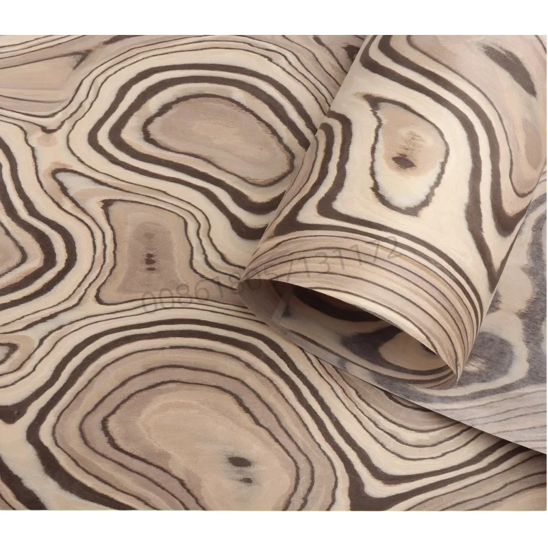 Reconstituted Engineered Wood Veneer with Swirling Stone Pattern,E.V.,Fleece Backing,60x250cm,1 Piece,for Furniture & Home Decor