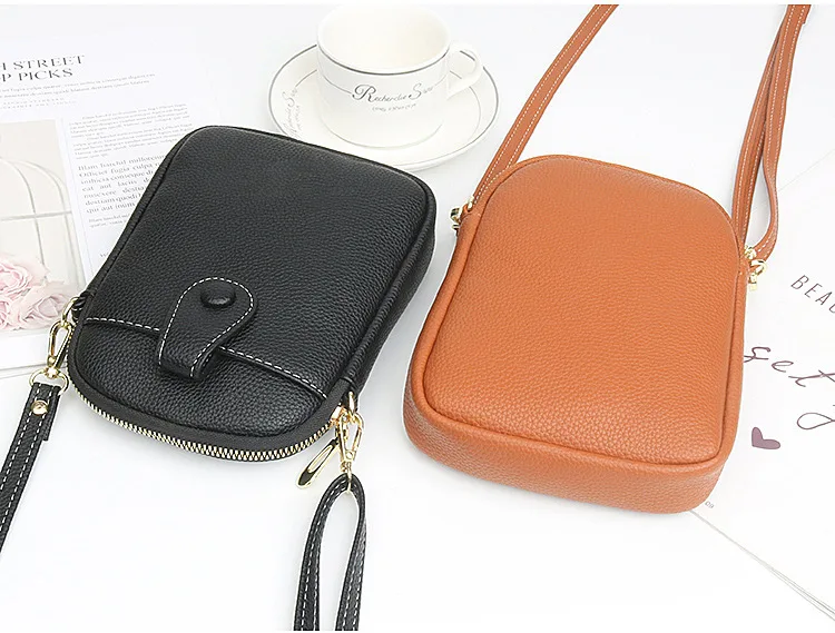 Modische Handytasche Damen Umhängetasche Einschultrige Mini Quadratische Tasche Kartenhalter Tragbare PU-Leder Geldbörse – Detail 7
