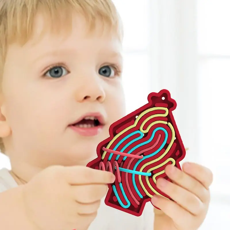 Giocattolo agitatore in silicone per bambini occupati Giocattoli agitati silenziosi per lo stress calmante Giocattolo agitatore per abilità motorie fini con borsa