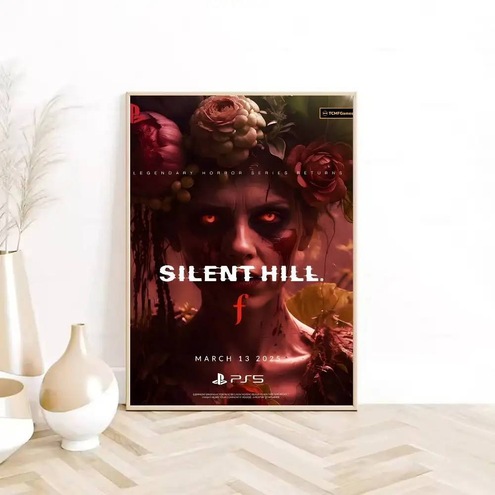 ملصق ألعاب الفيديو من سلسلة سايلنت هيل عالي الدقة، جدار لاصق مقاوم للماء، غرفة المعيشة المنزلية، غرفة النوم، ديكور جمالي #2