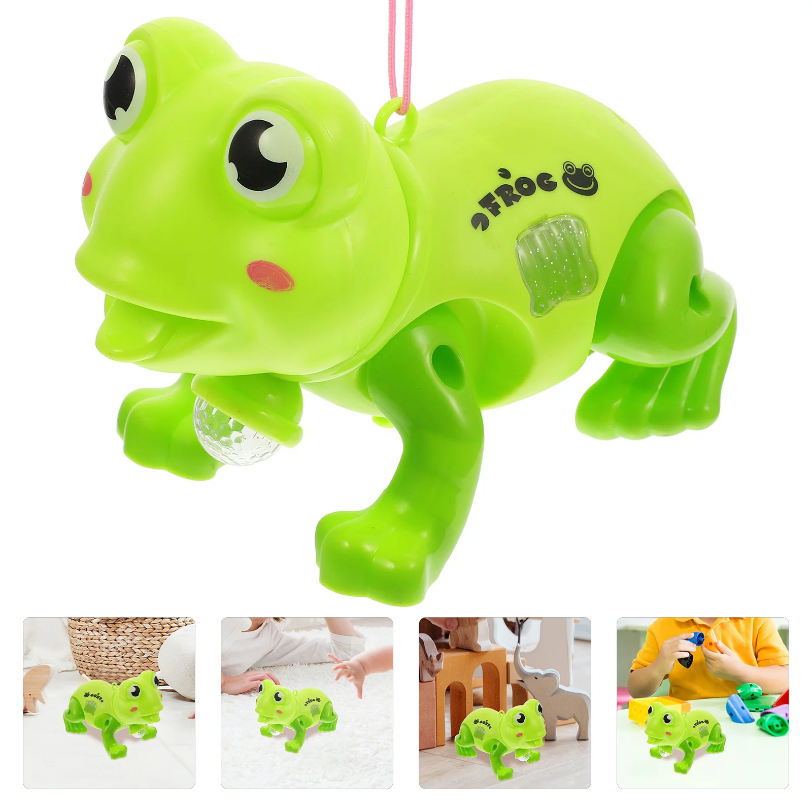 ضفادع القفز المضيئة، موسيقى بلاستيكية قابلة لإعادة الاستخدام، ألعاب تعليمية على شكل حيوانات للأطفال، فكرة هدية للتفاعل بين الوالدين والطفل #3