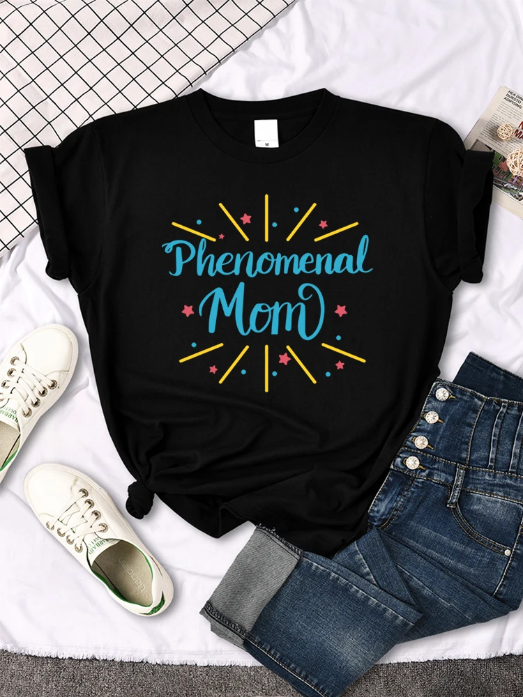 The Phenomenal Great Mom T-Shirts Comfortable Essential Tee Shirt Fashion Comfortable Tshirt Round Neck Breathable Women Tee Top