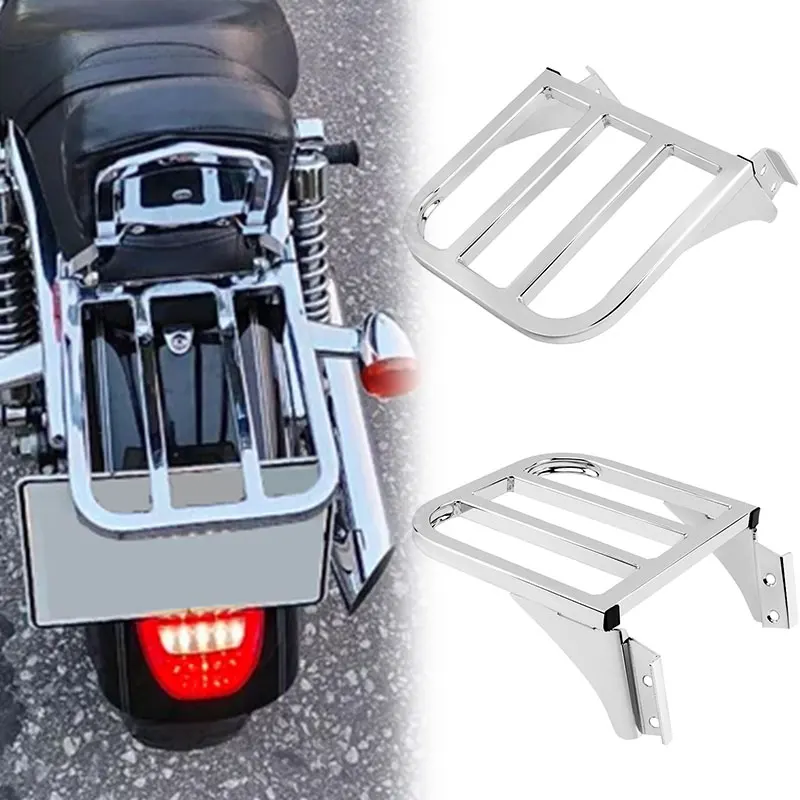 

Motorcycle Rear Sissy Bar Backrest Luggage Rack For Harley Sportster XL 04-17 Dyna 06-17 Softail 84-05 FLST FLSTC LSTSC 06-17