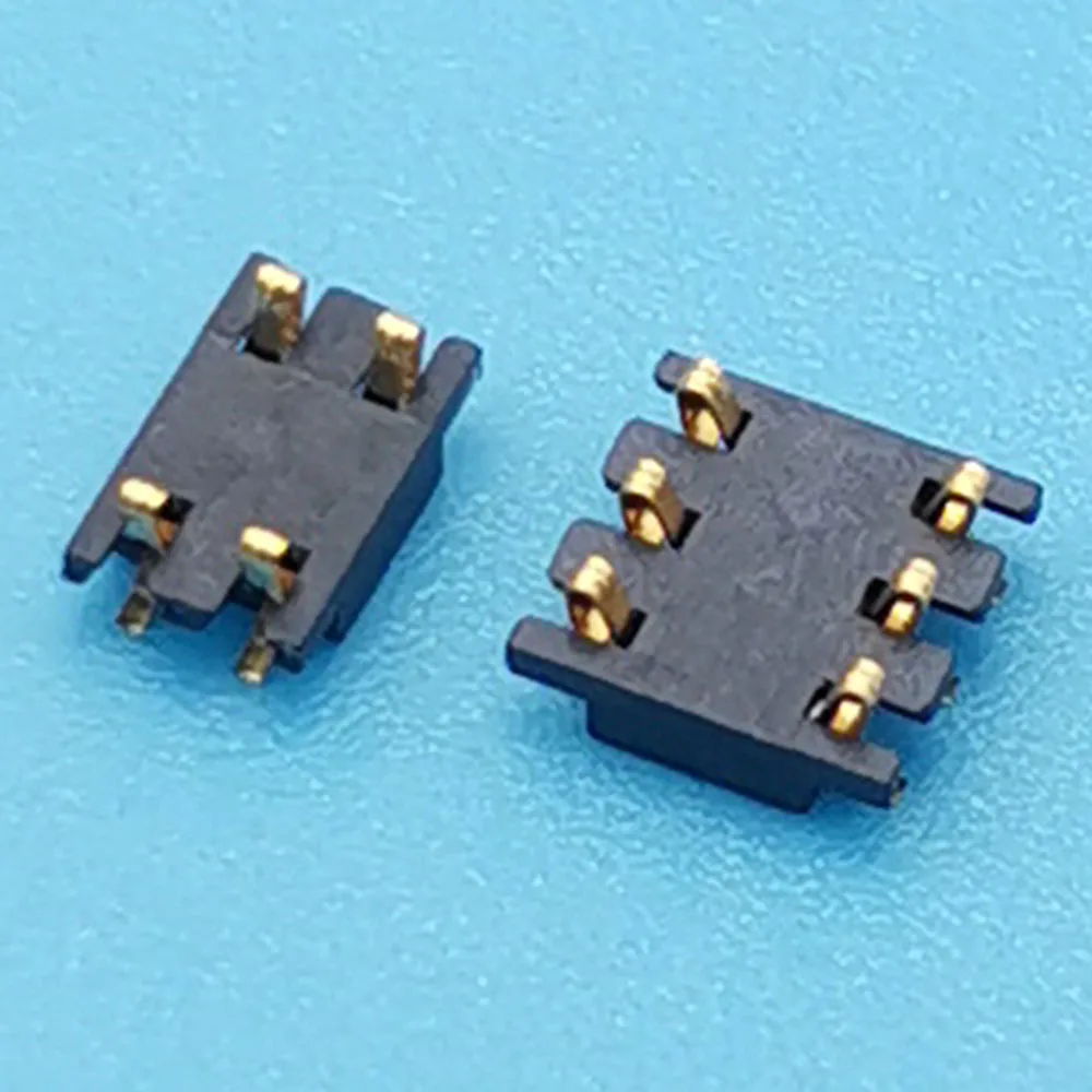 10pcs 4Pin 6Pin Double Row Battery Connector Contacts Gold Plated 1.6PH Contact Shrapnel Positive Battery Holder Connector