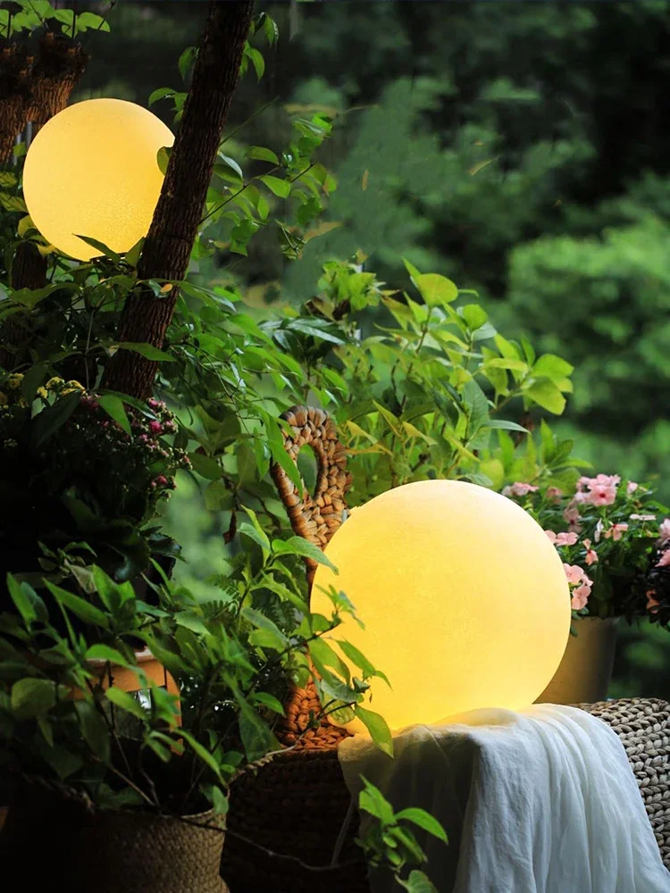 Outdoor Light Waterproof Garden Courtyard Villa Terrace Moon Ball Atmosphere Grass Outdoor Ball Solar Lawn