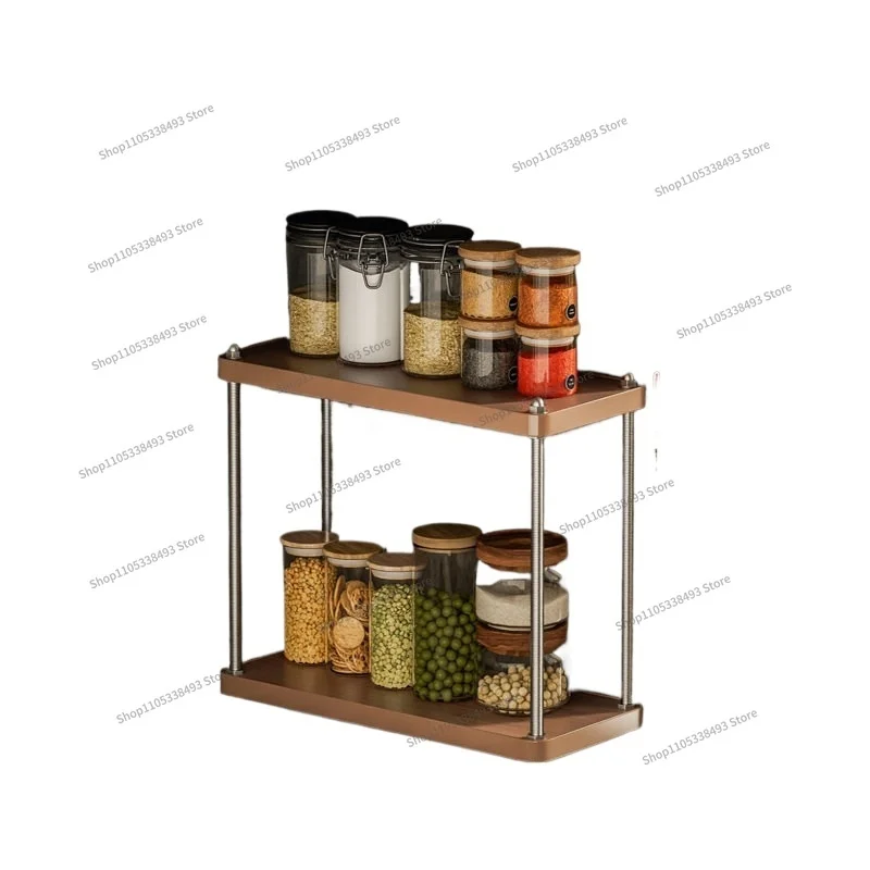 For  Kitchen Corner, Oil, Salt, Sauce and Vinegar Multi-layer Storage Shelf, Household + Table Top Seasoning Tank Rack