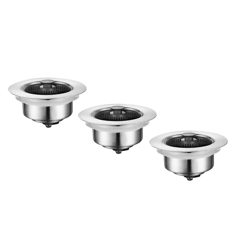 2 Piece Kitchen Sink Drain Strainer Kitchen Sink Odor Filter Popup Kitchen Sink Stopper Strainer
