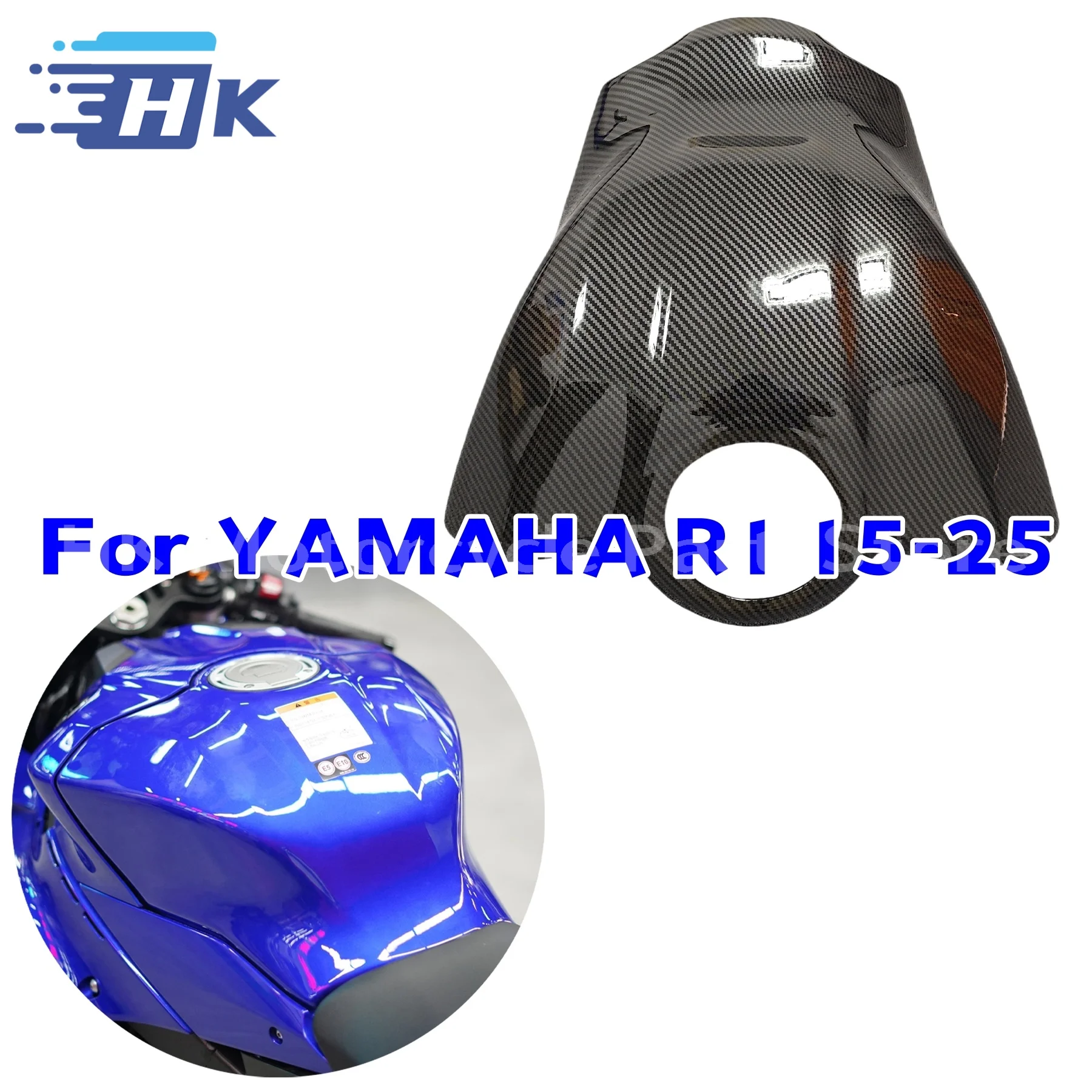

Мотоциклетная крышка бензобака из углеродного волокна ABS, защита для Yamaha YZF R1 YZFR1 2015 2016 2017 2018 2019 2020 YZF-R1