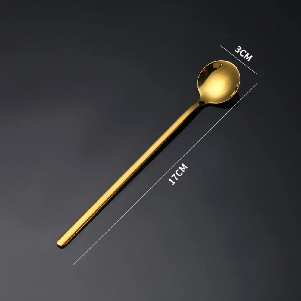 Stainless Steel Coffee Spoon Long Handle Ice Cream Scoop Stirring Spoon Tableware Juice Tea Spoons Tea Dessert Spoon