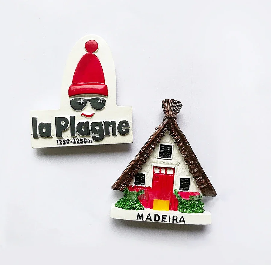 Portugal Souvenir fridge Magnets La-plagne Madeira Lapland Madland Islands Norway 3D  Resin Refrigerator Magnets Home Decoration