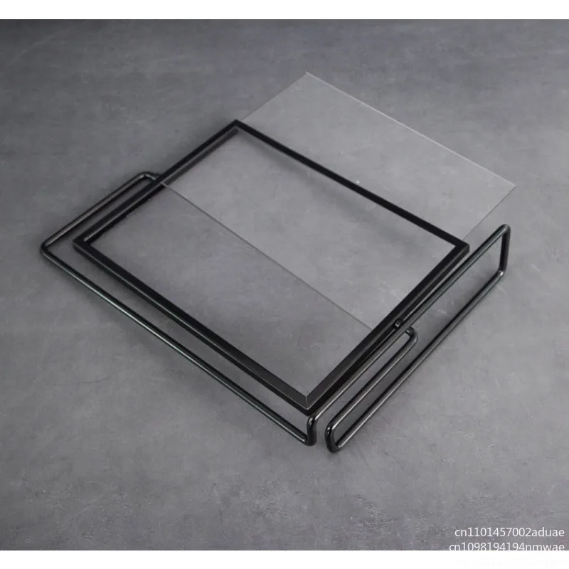 8 Inch 15x20cm Rotating Double Metal Wedding Photo Picture Frame Gift Acrylic Menu Paper Price List Sign Holder Display Stand