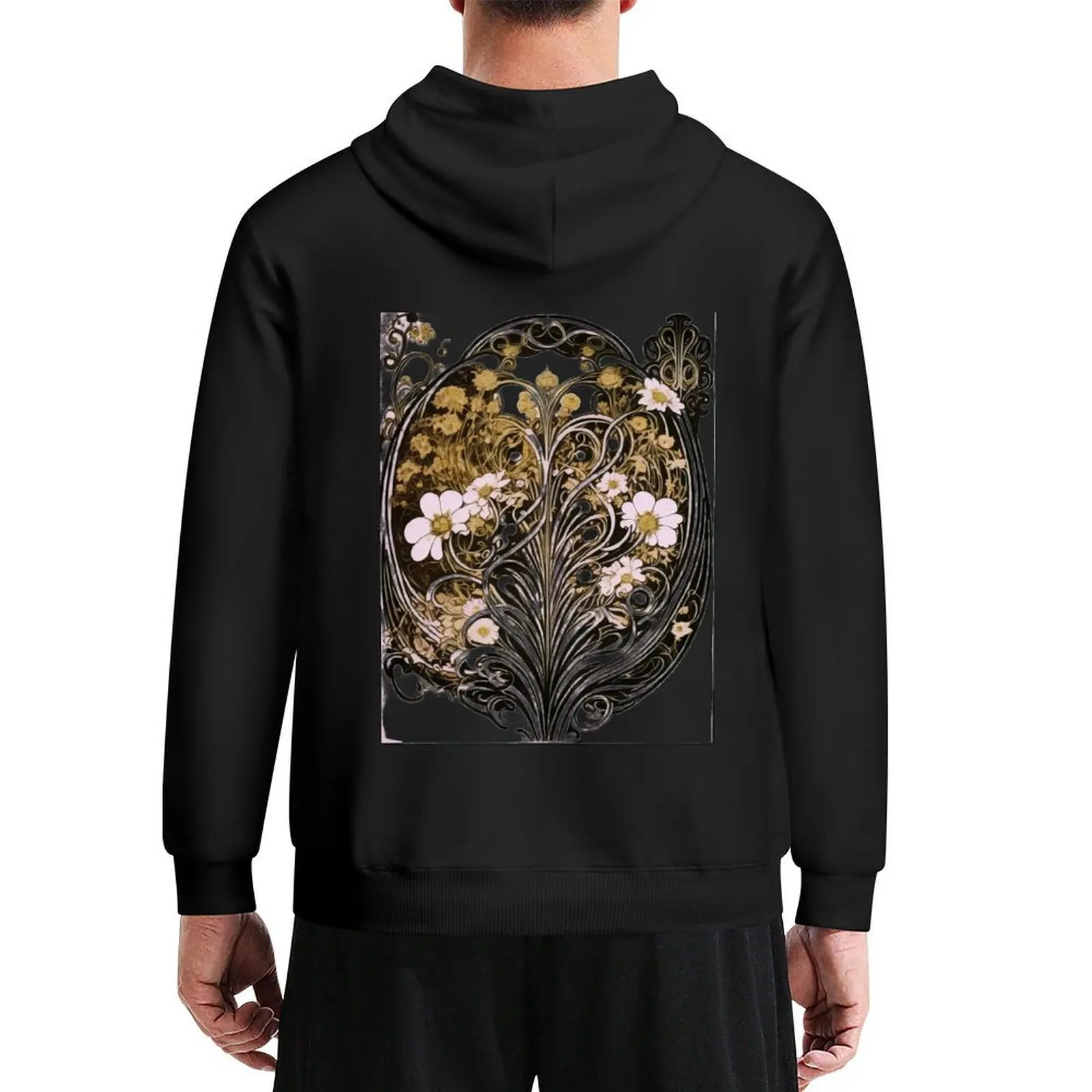 

Vintage Art Nouveau Alphonse Mucha Classical Nature Flower Print Hoodie anime clothes korean clothes autumn tracksuit men
