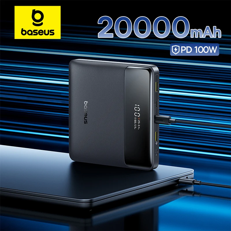 Baseus 100W Power Bank 20000mAh Capacity PD Fast Charging 🔋
