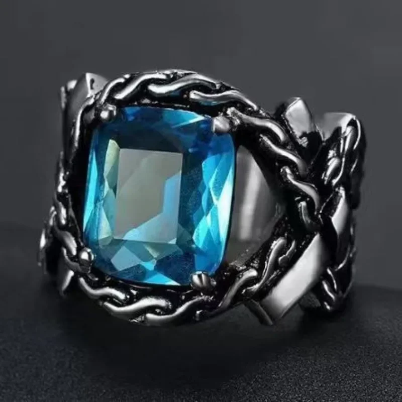 High-end sapphire men's rings from Norse mythology in stock