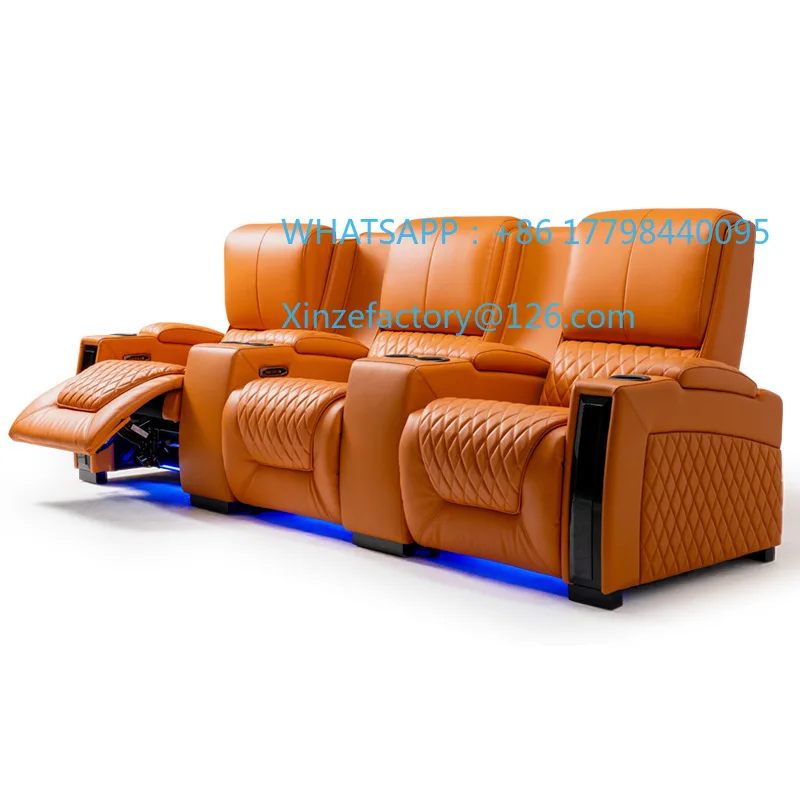 أريكة مقعد مستلق كهربائي متعدد الوظائف لقاعة الأفلام والتلفزيون قابلة للتخصيص