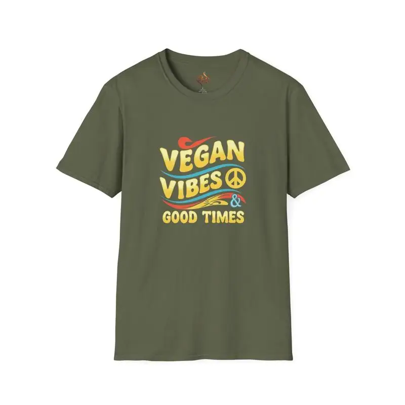 

Футболка Vegan Vibes для гостиной на основе, фестивальная одежда, активист