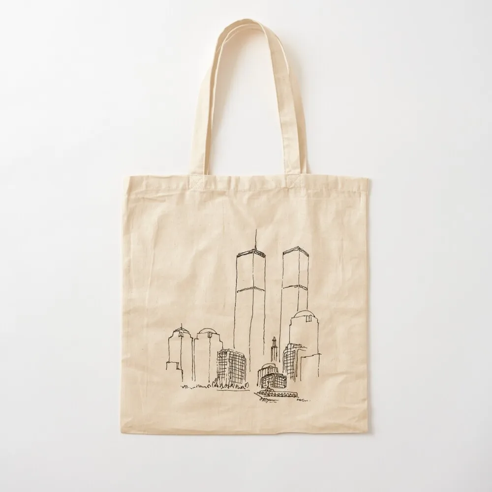 

World Trade Center Sketch Tote Bag Shopping bags hand bag