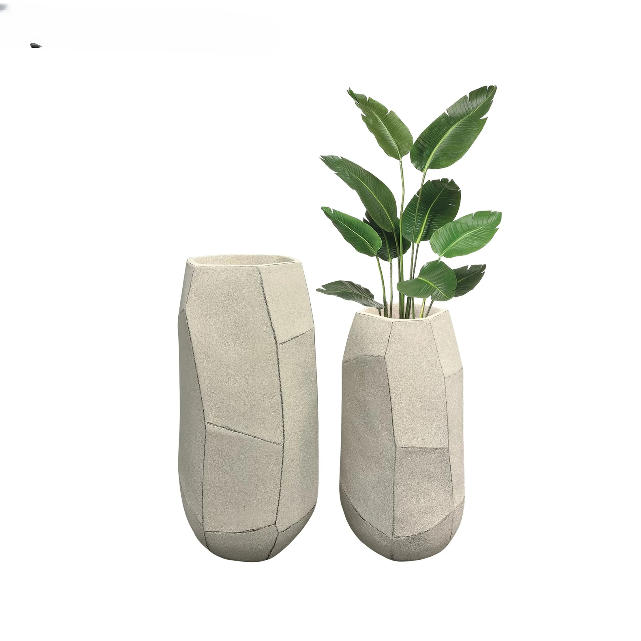 

Designer decoration design home decoration glass fiber concrete flower pot indoor plants
