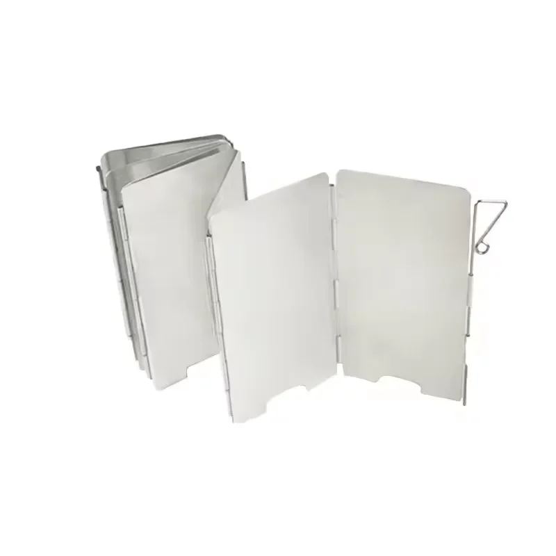 Outdoor Stove Wind Shield Camping Windscreen 9 Plates Foldable Gas Cookers Wind Deflectors Stove equipment Accessory tool