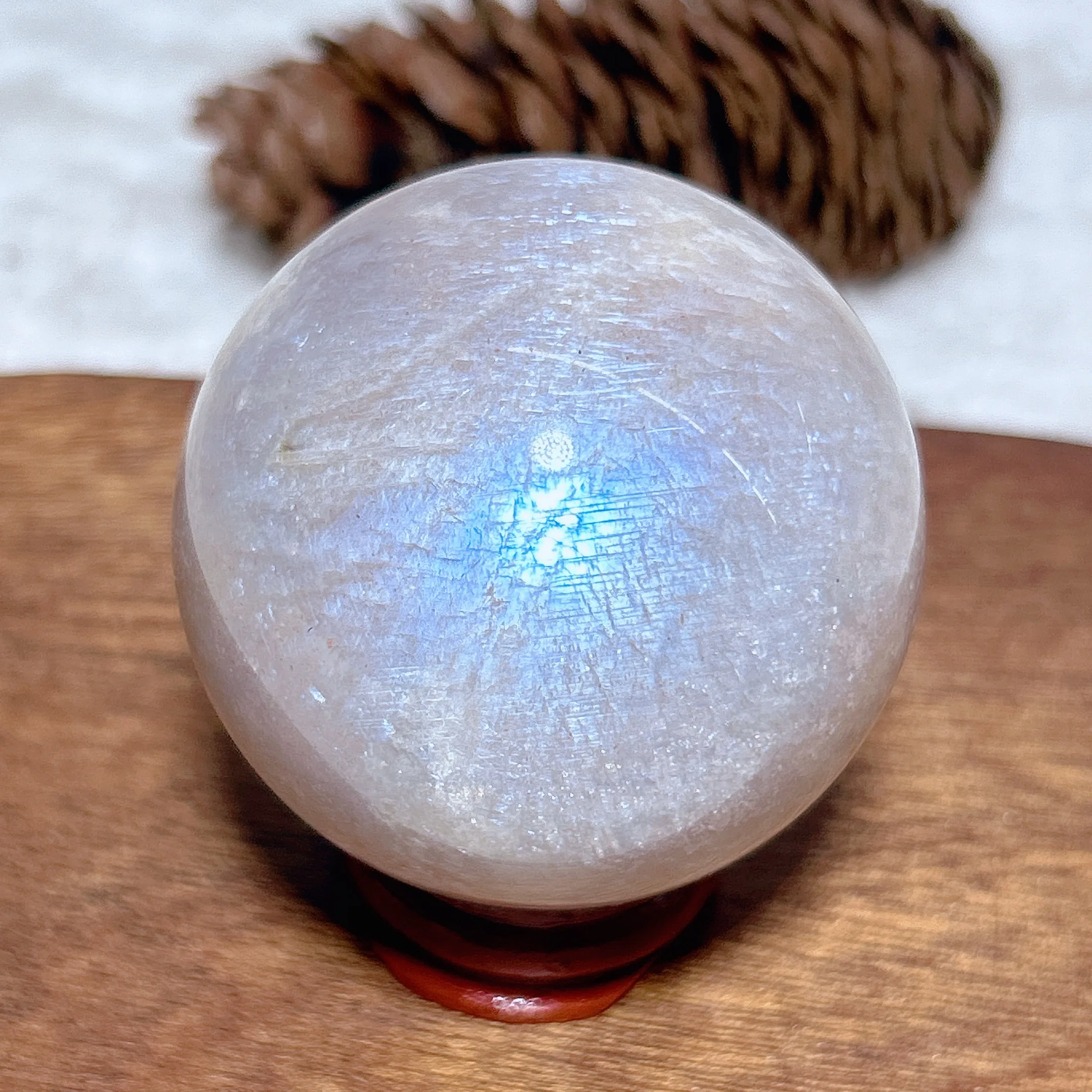 High Quality Natural Crystal Moonstone Sphere Ball Gemstones Healing Polished Mineral Energy Home Decorations Gift