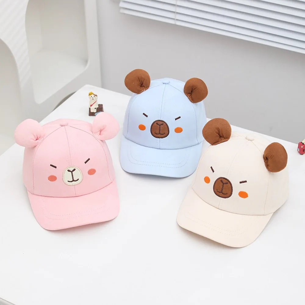 

Breathable Capybara Peaked Cap Thin Korean Style Children Baseball Hat Cotton Polyester Baby Sunscreen Hat For Babies Aged 2-5