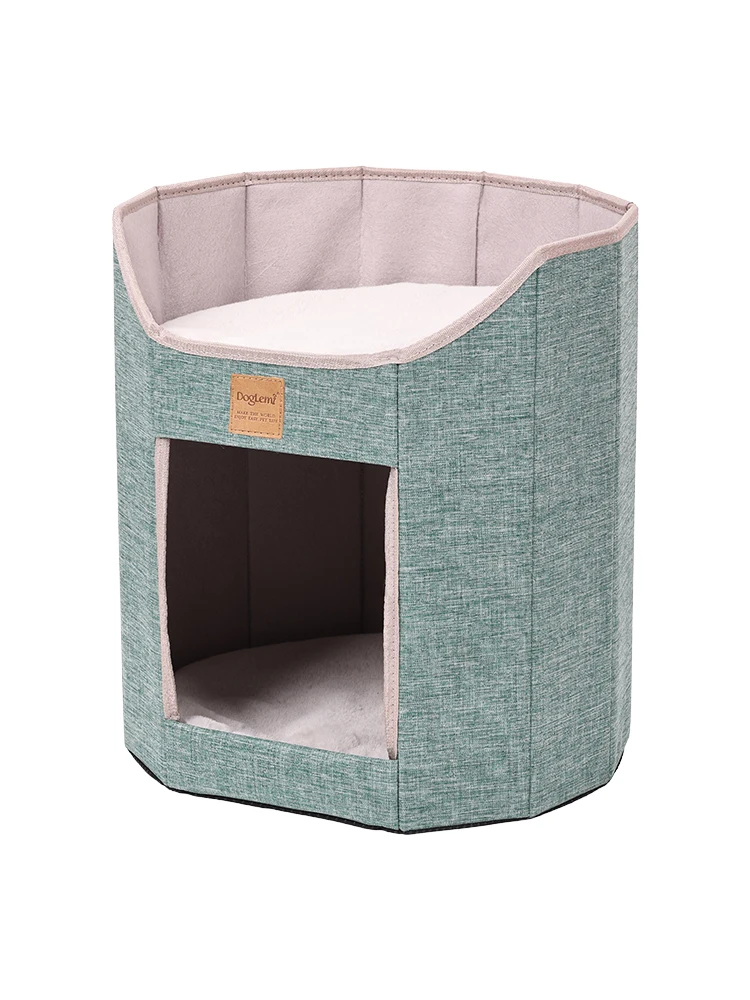 Cat Pet Fold Nest Portable Easy Storage Anti-Scratch Scratch-Resistant Double Layer Available in Four Seasons