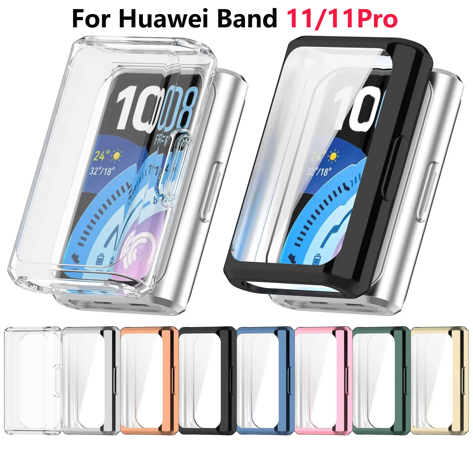 Funda protectora de pantalla para Huawei Band 11 Pro Smartwatch, cubierta protectora completa antiarañazos de TPU para accesorios Huawei Band 11
