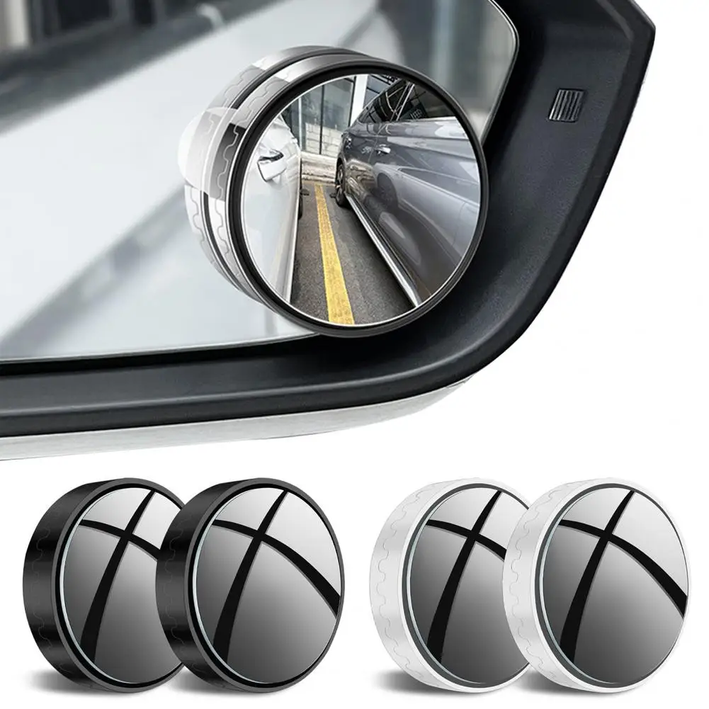 2 Pairs Suction Cup Car Convex Blind Spot Mirrors 360-Degree Rotation Waterproof Fog-proof Car Convex Blind Spot Mirrors 백미러