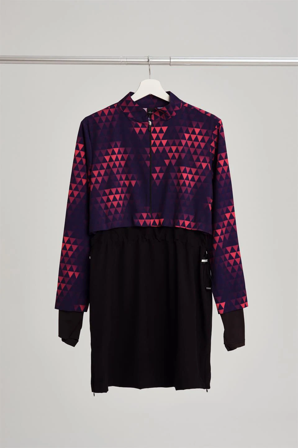 4 قطعة/المجموعة Burkini فام Musulmane الطباعة رياضية فضفاضة تناسب قابلة للتمدد UPF50-UV حماية ملابس السباحة مع سحاب