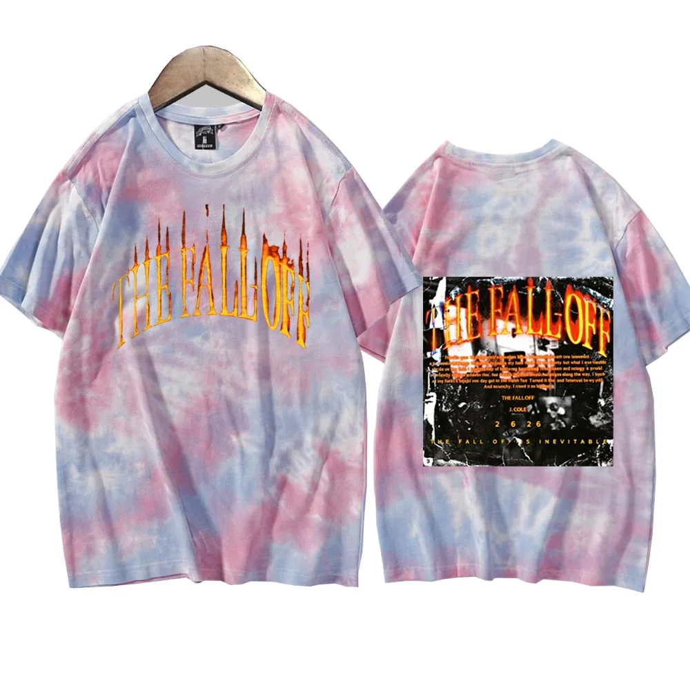 J Cole The Fall-Off Album Tie Dye T-shirt Man Woman Harajuku O-neck Casual Shirt Tops