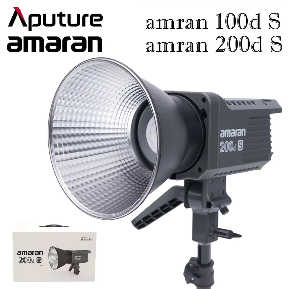 Aputure amaran 100D S 200D S LED Video Light 5600K Bluetooth App Control Lighting Effects DC/AC Power Supply for Video Interview