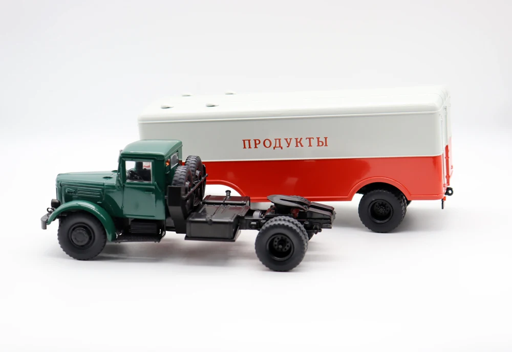 トレーラー付きMAZ-200Bトラック,MAZ-5217,wwii車,ダイキャストモデル,新しいコレクション,1:43