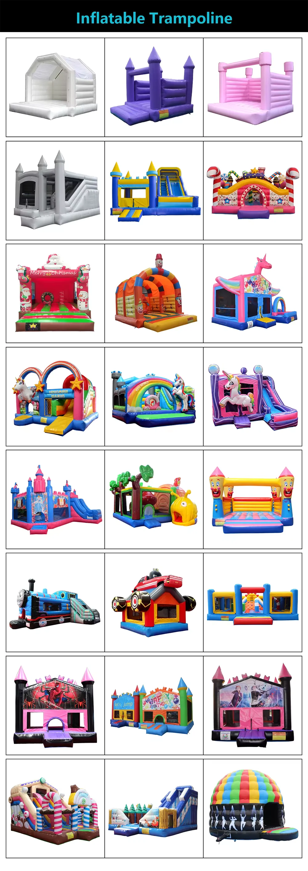 حفلة أطفال مخصصة من المصنع الجديد باستخدام منزل ترتد بلون سادة في الهواء الطلق قابل للنفخ على شكل قلعة قابلة للنفخ للبيع #3