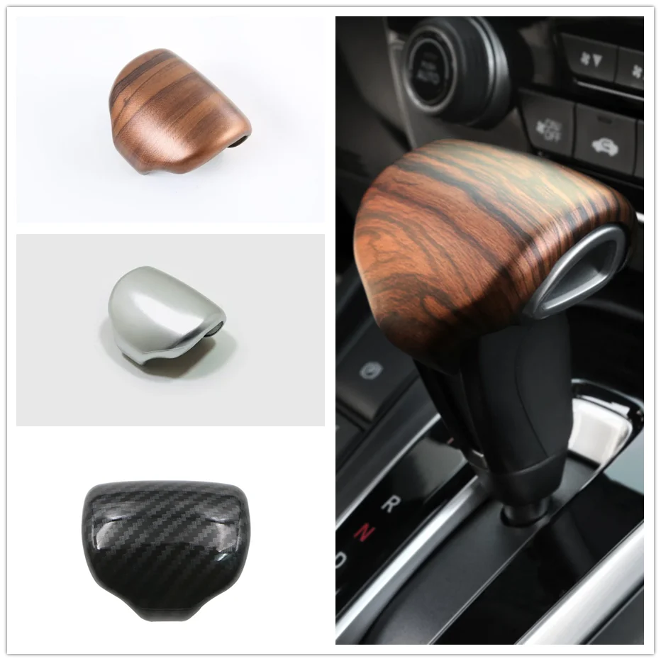 

For Honda CRV CR-V 2017 2018 2019 2020 2021 Interior Accessories Gear Shift Head Cover Decoration Wood Grain Carbon Fiber Look