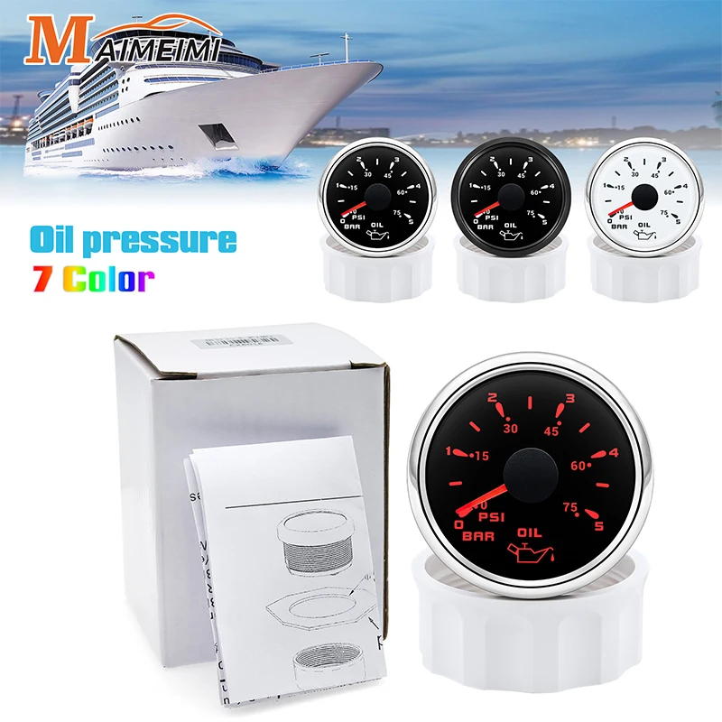 

Манометр масляный, 0-5 бар/0-75 фунтов на квадратный дюйм