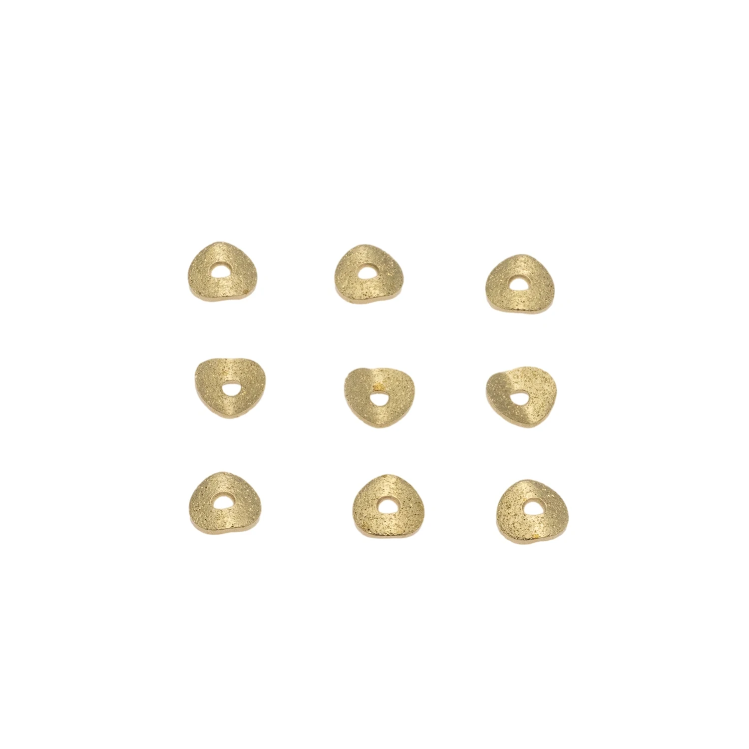 50Pcs/Lot Raw Brass Sanding Round Charms Copper Metal Small Round Plate for Bracelet Necklace Jewelry Making Supplies