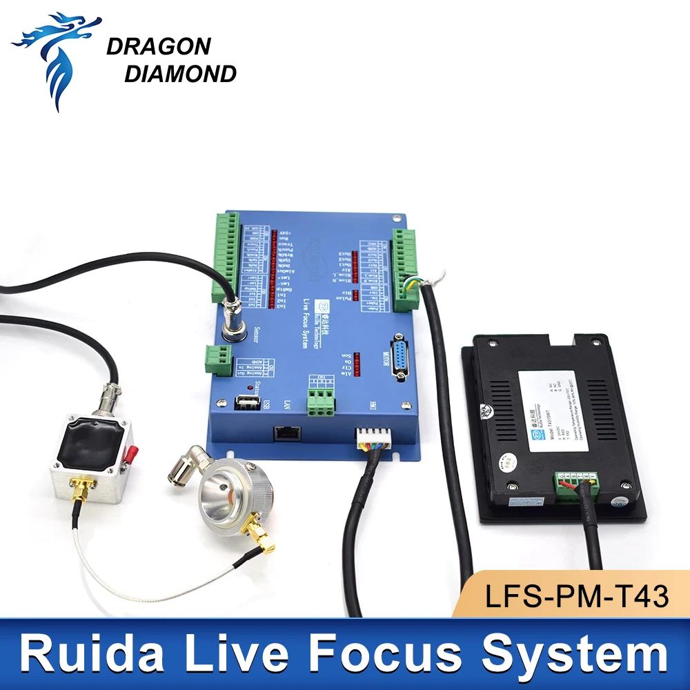 Ruida CO2 Lasercontroller LFS-PM-T43 Live Focus-systeem Autofocus-sensorsysteem met sensorversterker