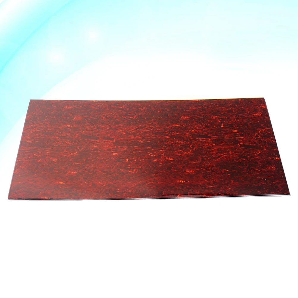

Red Tortoise Shell Sheets Acoustic Guitar Material Blank Scratch Plates DIY Customization Protects Nails Picks Marks