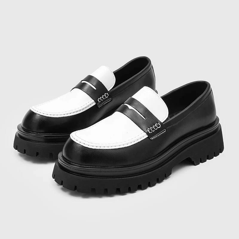 New Men Platform Loafers Brand Heightening British Casual Comfortable Anti-slip Business Shoes Commuting Shoes Men Sizes 38-46