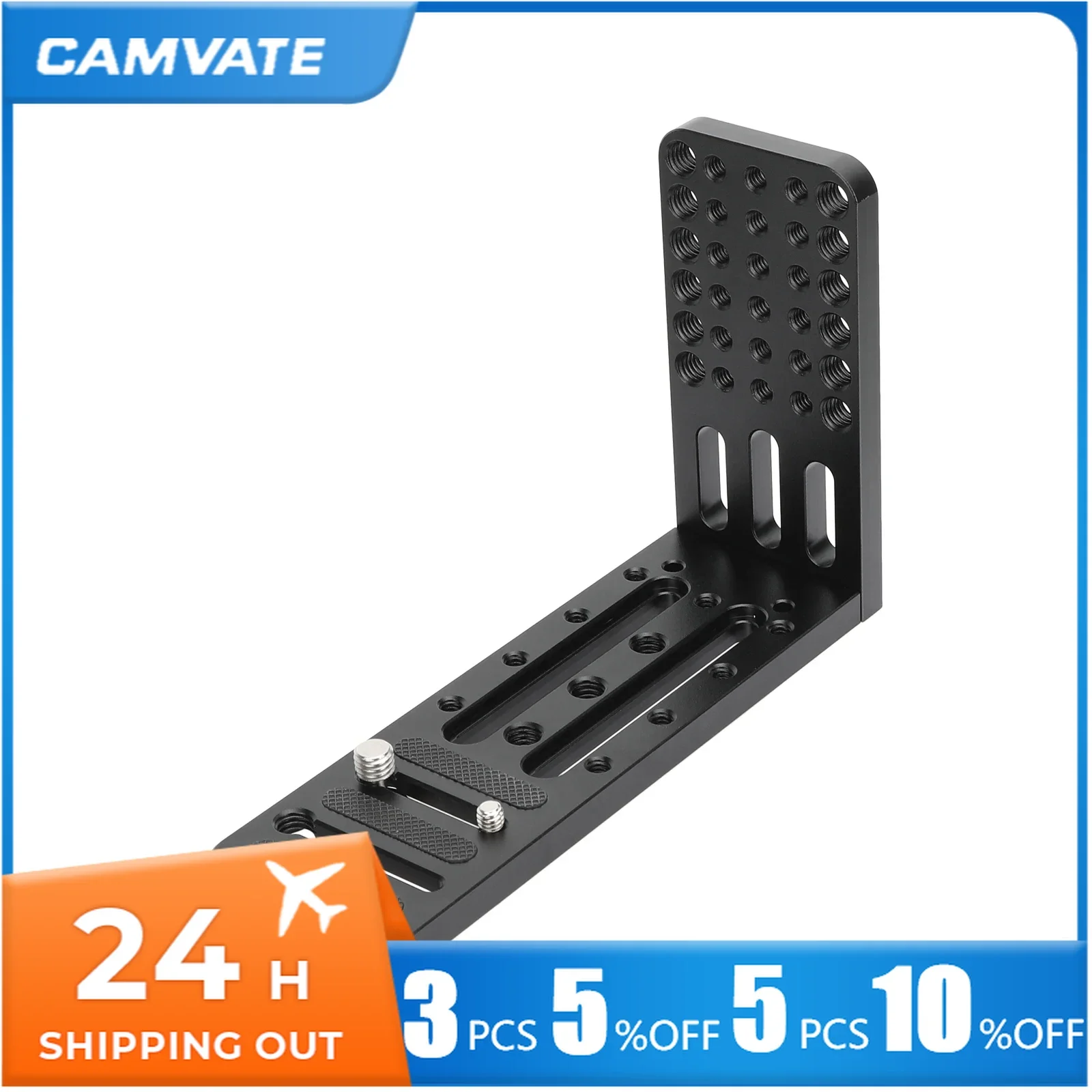 CAMVATE Camera L-Shaped Multifunction Cheese Mounting Plate With 1/4