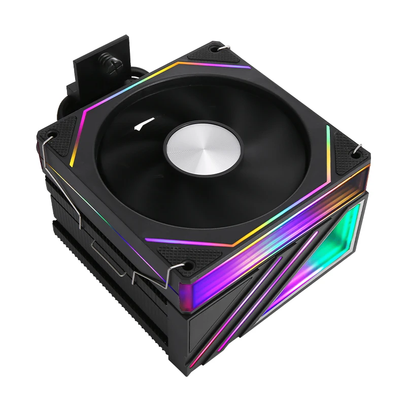 XUANFENG互換 i5 i7 i9 x99 AM4 AM5対応 高効率 ブラック 4ヒートパイプ 120mm ARGBファン CPU空冷クーラー LGA2011-3 115x 18xx 1200 1700