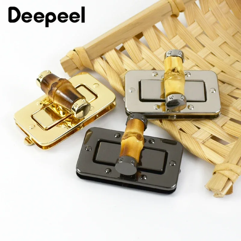 1/2/5Pcs Deepeel 25/33mm Metal Turn Twist Lock Buckle Bags Bamboo Closure Clasp Handbag Purse Latch Luggage Hardware Accessories