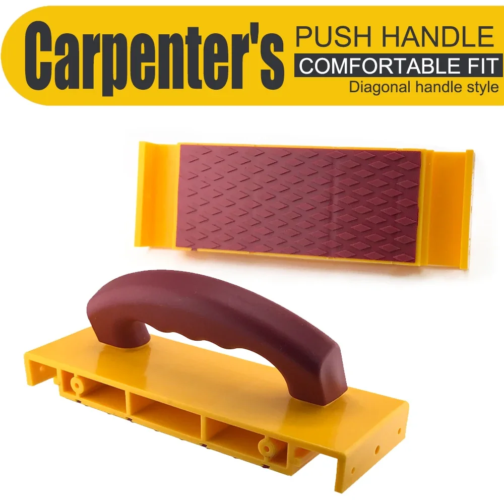 Carpenter's Safety Plastic Push Handle Diagonal Style Wood Saw Push Block Sticks Table Saw Woodworking Push Block Tools