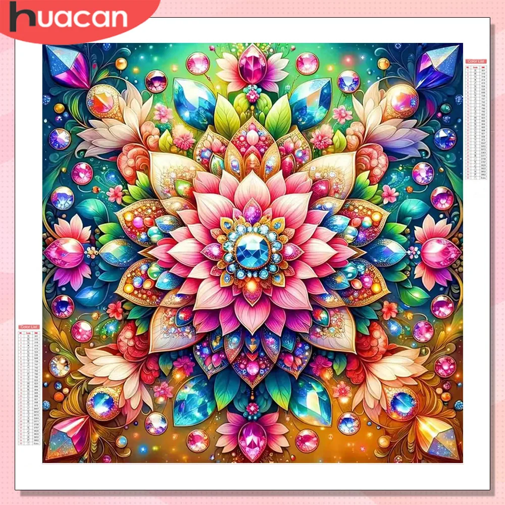 HUACAN 5D Diy Diamant Mosaik Mandala Blume Komplette Kits Diamant Kunst Floral Handgemachte Kits Diy Dekorative Gemälde