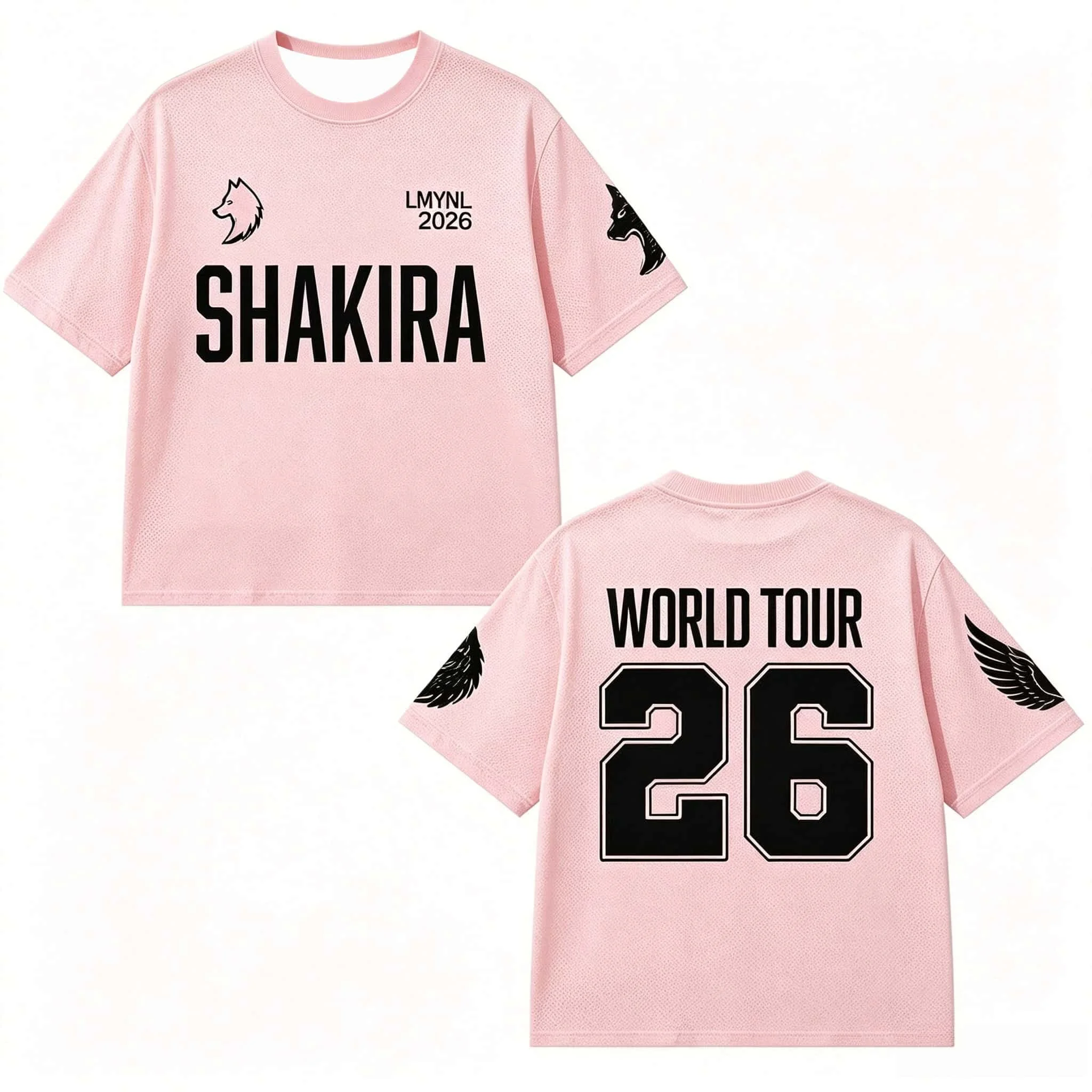 Brandneues Shakira 2026 World Tour T-Shirt Unisex Fan-T-Shirt Lässiges Street-Style-Oberteil Kurzarm für Erwachsene & Kinder Familien-Matching – Detail 6