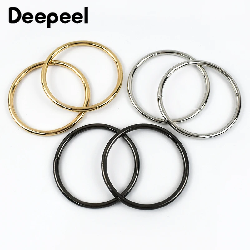 

2/4/10Pcs Deepeel 63mm O Ring Metal Bag Handle Women Handbag Purse Frame Circular Wrist Handles DIY Handmade Bags Accessories