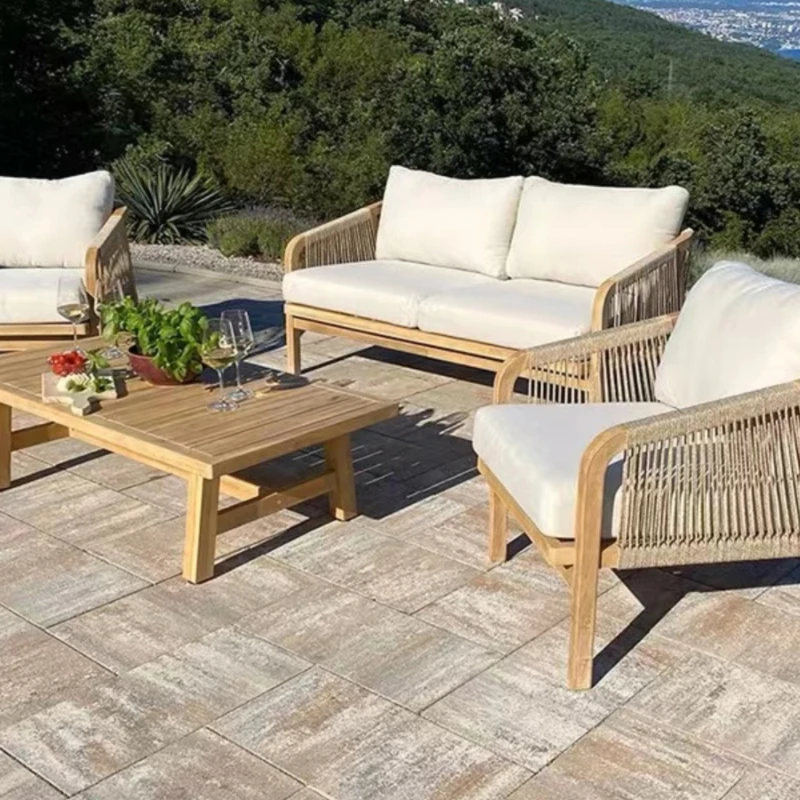 Outdoor Balcony Sofas Single Terrace Lounge Sectional Sofa Patio Sets Muebles De Exterior Terraza Patio Furniture