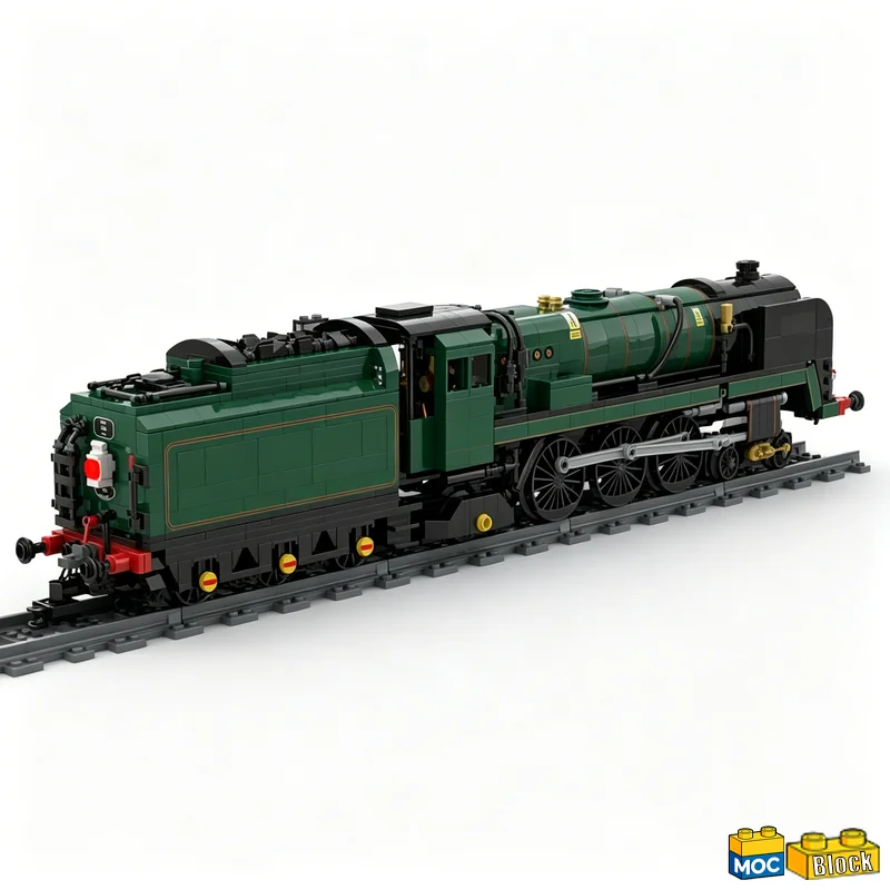 1587Pcs Modify Rail Standard Class 7 Locomotive Cool Building Blocks Diy Educational Assembly Toy Train Display Collection Gift