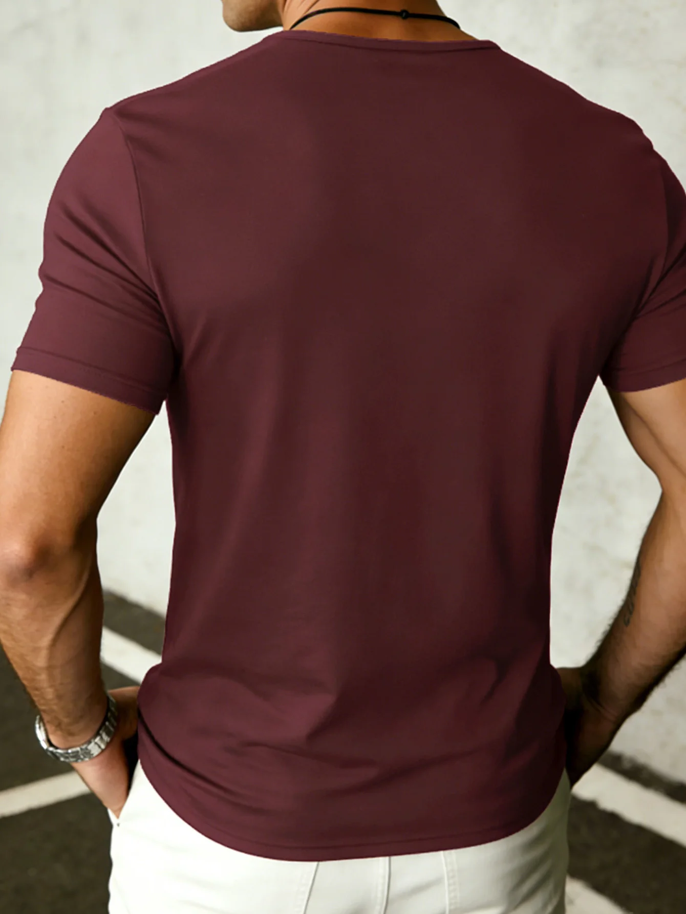 Men Muscle Fit Henley T-shirt Short Sleeve 3 Buttons Notch Neck Tee Soft Stretchy Breathable Casual Daily Summer Athletic Top