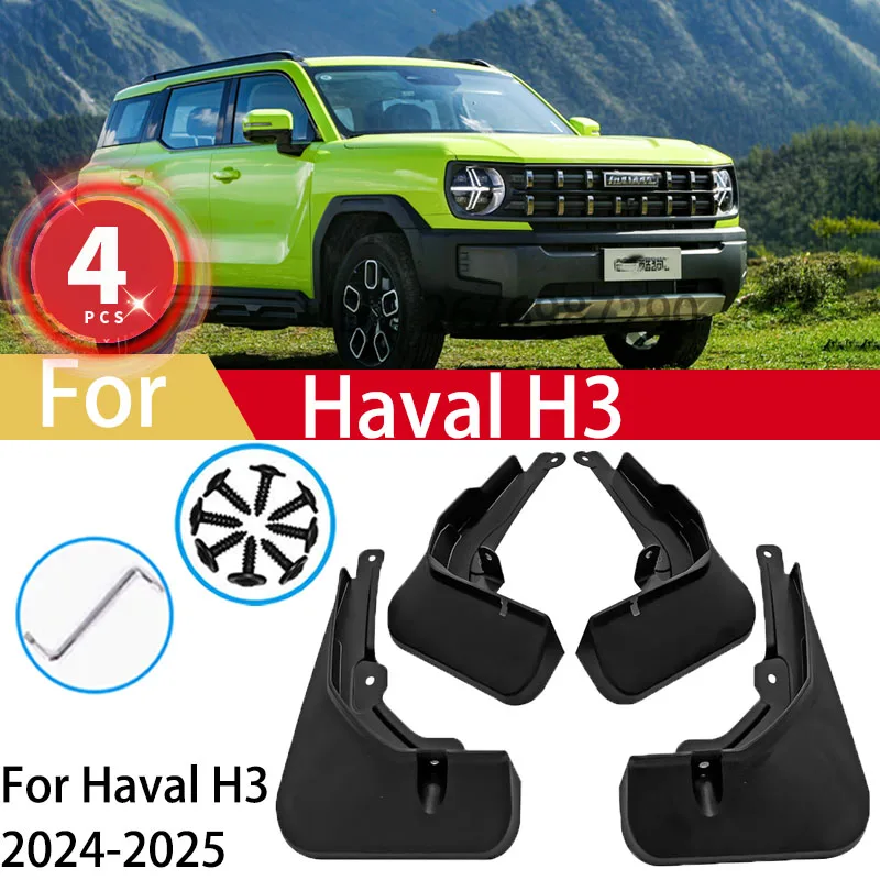 

4pcs Mudguards For Haval H3 2024 2025 Mud Flaps Cool Gog Splash Guards Fender MudFlaps Front Rear Car Protection Accessories